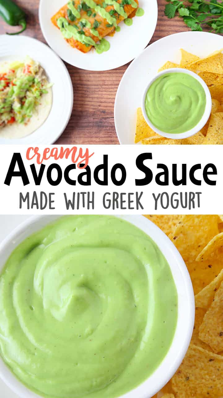 Healthy Creamy Avocado Sauce {with Greek Yogurt} That's Deelicious!
