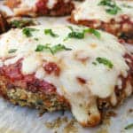 Crispy Eggplant Parmesan {No-Fry, Baked, Easy Recipe}