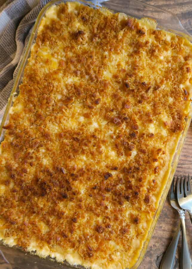 Creamy Mac and Cheese with Ritz Cracker Topping