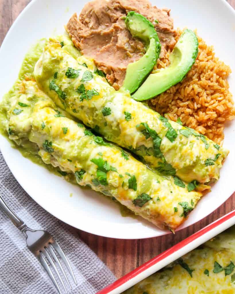 Green Enchiladas with Chicken (Enchiladas Verdes)
