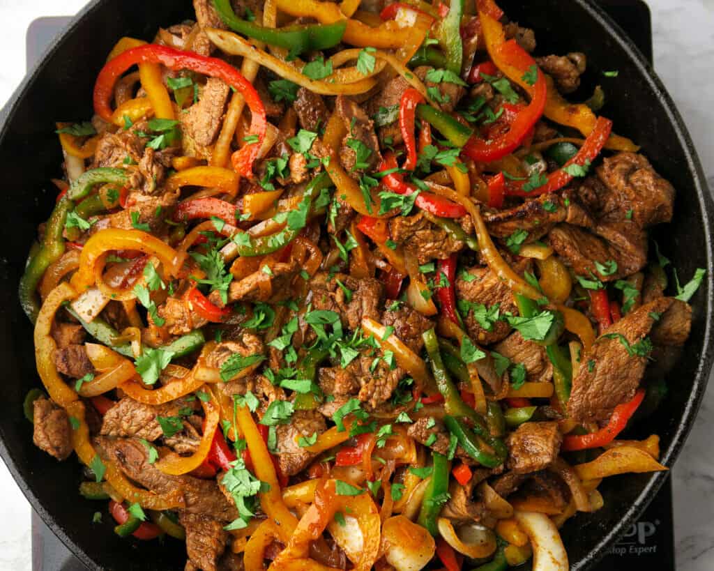 Steak Fajitas {Easy, One Pot Meal}