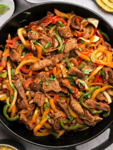 Easy Steak Fajitas {Skillet, Crockpot, or Instant Pot}