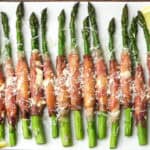 Prosciutto Wrapped Asparagus with Cream Cheese {Easy Appetizer}